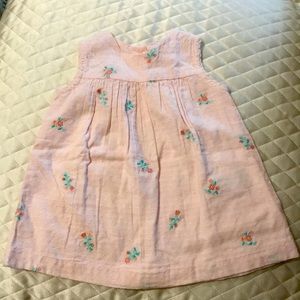 Sfera baby girl pink sleeveless dress. 3 to 6 mos